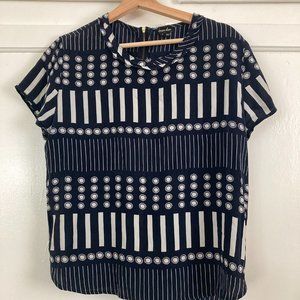 Steven Alan Geometric Silk Top